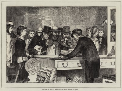 A sorskönyv, vázlat a Királyi Művészeti Akadémián alkotó: Edmund Richard White